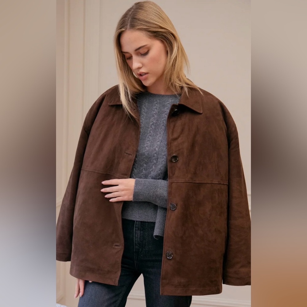 Rosae Paris NWT chocolate suede jacket